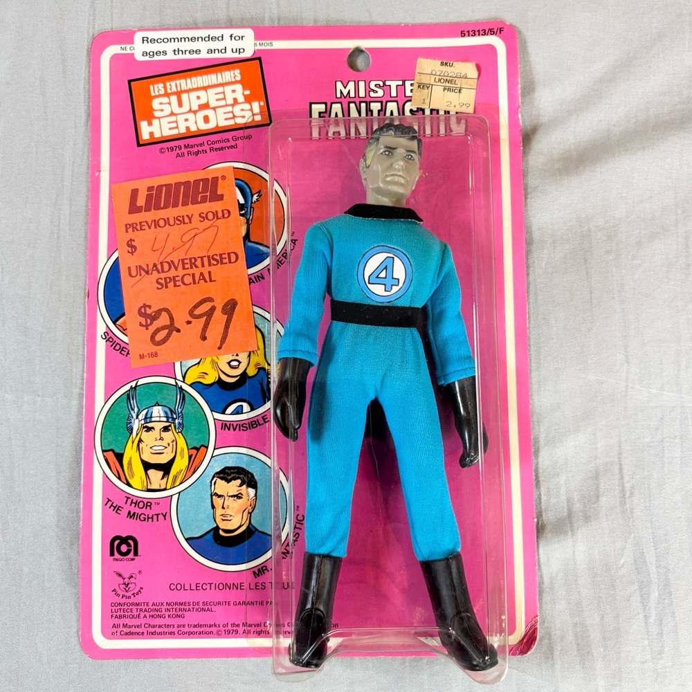 Vintage Mego Mister Fantastic  Action Figure 1979 Les‎ Extraordinaries France